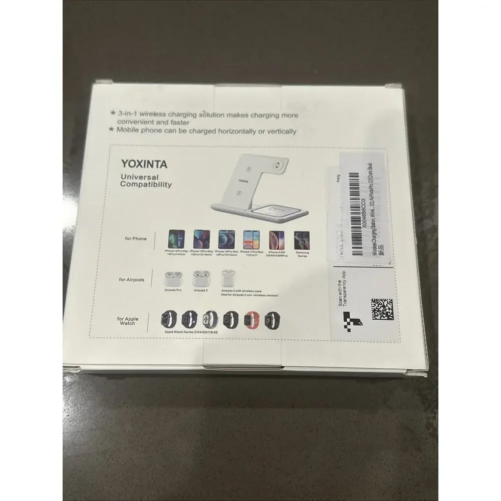 Yoxinta 3-In-1 Wireless I Phone Fast Charger Foldable New in Box